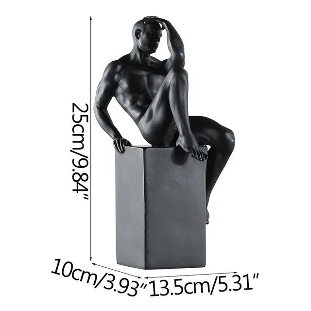 A Man Nordic Contracted Figure Modern Art Resin Ornament Sculptures and Statues