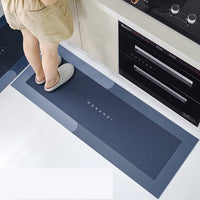 Thumbnail for Nordic Grey Blue Rug for Kitchen Floor Absorbent Waterproof
