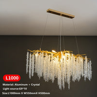 Thumbnail for Luxury Gold Crystal Europe Tassel Chandelier Lighting Living Room Pendant Lights Indoor