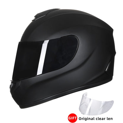 Black White Star Full Face Motorcycle Helmets Clear Visor DOT Approved Moto Sport Out Door