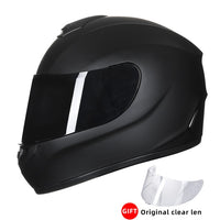 Thumbnail for Black White Star Full Face Motorcycle Helmets Clear Visor DOT Approved Moto Sport Out Door