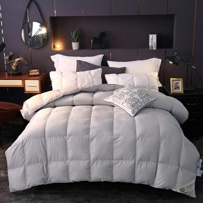 Pure White Brown Pink100% Goose Down Comforter Warm
