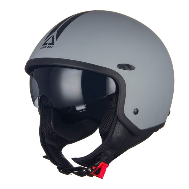 Red Black Matte Half Motorcycle Helmets Scooters Half Face Moto Sport