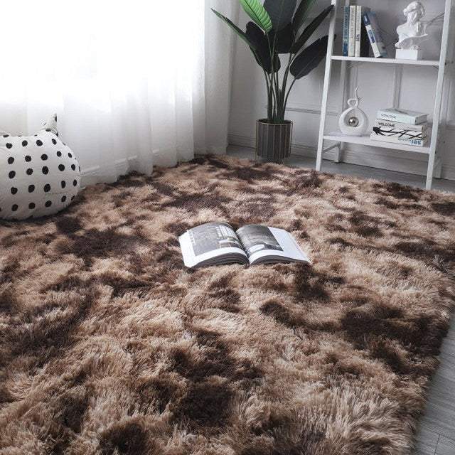 Pink Grey Classic Carpet Shaggy Rugs for Children Soft Mat Living Room