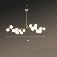 Thumbnail for Nordic Lighting Chandelier Tree Branches Glass Balls Hanging Dining and Bedroom Home Decor