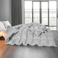 Thumbnail for Premium White Grey Goose Down 100% Comforter Hotel Grade for Bedding Set