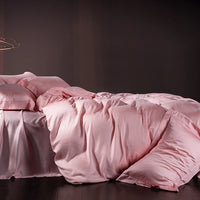 Thumbnail for Premium Pink Purple European 100% Silk High Grade Duvet Cover Bedding Set