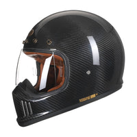 Thumbnail for Black Classic Premium Motorcycle Helmets Genuine Carbon Fiber Full Face Moto Carbon Fiber Lightweight Racing Dot Approved