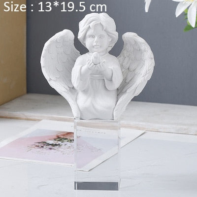 Angel Baby Glass Miniature Sculptures and Statues Decor