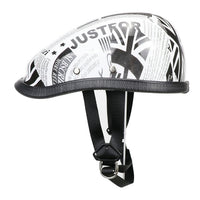 Thumbnail for White Grey Motorcycle Helmets Half Berets Cap Style Electric Bike Scooter Safety Sport Out Door