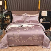 Thumbnail for Luxury Gold Pink Jacquard Premium Duvet Cover Set, Egyptian Cotton 1000TC Bedding Set