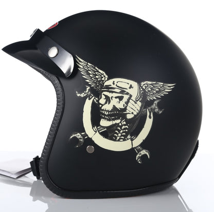 American Vintage Motorcycle Helmets 3/4 Open Face Moto Jet Scooter Bike