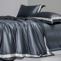 Thumbnail for Luxury Grey White Hotel Style Silky Soft Duvet Cover Set, 1000TC Egyptian Cotton Bedding Set