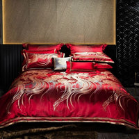 Thumbnail for Black Gold European Jacquard Egyptian Cotton 1200TC Duvet Cover, Luxury Embroidery Bedding Set