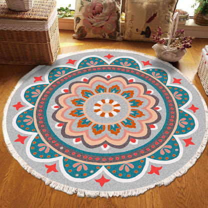 Relax Boho Tassel European Round Rugs Living Room Carpets Decoration Machine Washable