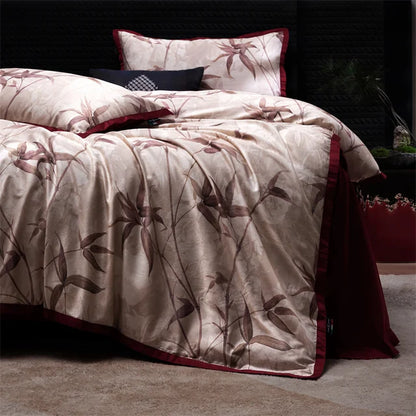 Luxury Black Purple Leopard Silky Soft 3D Digital Printing Duvet Cover, 1000TC Egyptian Cotton Bedding Set
