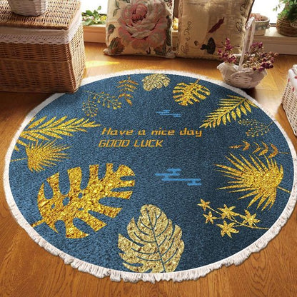 Relax Boho Tassel European Round Rugs Living Room Carpets Decoration Machine Washable