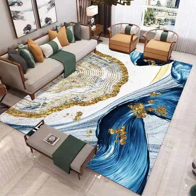 Deer Butterfly Gold European Carpet Living Room Rugs Decor