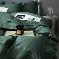 Thumbnail for Luxury European Satin Jacquard Egyptian Cotton 1400TC Silky Duvet Cover Bedding Set