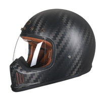 Thumbnail for Black Classic Premium Motorcycle Helmets Genuine Carbon Fiber Full Face Moto Carbon Fiber Lightweight Racing Dot Approved