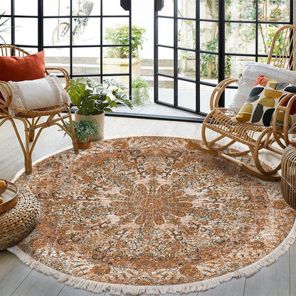 Relax Boho Tassel European Round Rugs Living Room Carpets Decoration Machine Washable