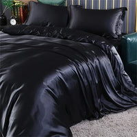 Thumbnail for Luxury White Gold Natural Mulberry Ice Silk American Bedding Set