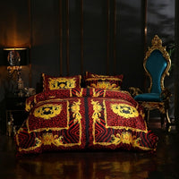 Thumbnail for Luxury European Baroque Classic Thick Soft Duvet Cover Set, Velvet Fleece Fabric Bedding Set