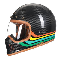 Thumbnail for Black Classic Premium Motorcycle Helmets Genuine Carbon Fiber Full Face Moto Carbon Fiber Lightweight Racing Dot Approved