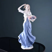 Thumbnail for Beauty Lady European American Ceramic Porcelain Sculptures and Statues Handicraft Wedding Gift