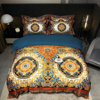 Thumbnail for Premium Peacock Boho Digital Printing Smooth Soft Silky Duvet Cover Set, Polyester 600TC Bedding Set