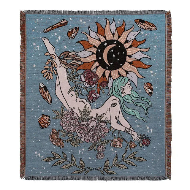 Bee Floral Nordic Blankets Throws Home Decor Sofa Towel