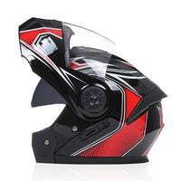 Thumbnail for Blue Gray Red Motorcycle Helmets Motorcycle Double Face Flip Up Moto Sport