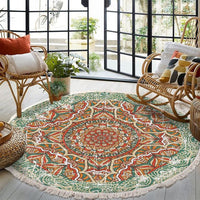 Thumbnail for Relax Boho Tassel European Round Rugs Living Room Carpets Decoration Machine Washable