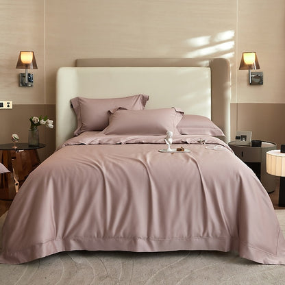 Premium White Pink Cozy Soft Light Skin Wedding Hotel Grade Duvet Cover Set, 1400TC Pima Cotton Bedding Set