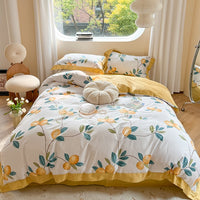 Thumbnail for Luxury Garden Flowers Print Collection Cozy Duvet Cover, Egyptian Cotton 1000TC Bedding Set