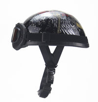 Thumbnail for Motorcycle Helmets Feather Wing Vintage Open Face Half