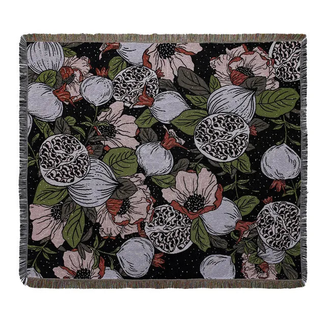 Bee Floral Nordic Blankets Throws Home Decor Sofa Towel