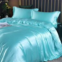 Thumbnail for Luxury White Gold Natural Mulberry Ice Silk American Bedding Set