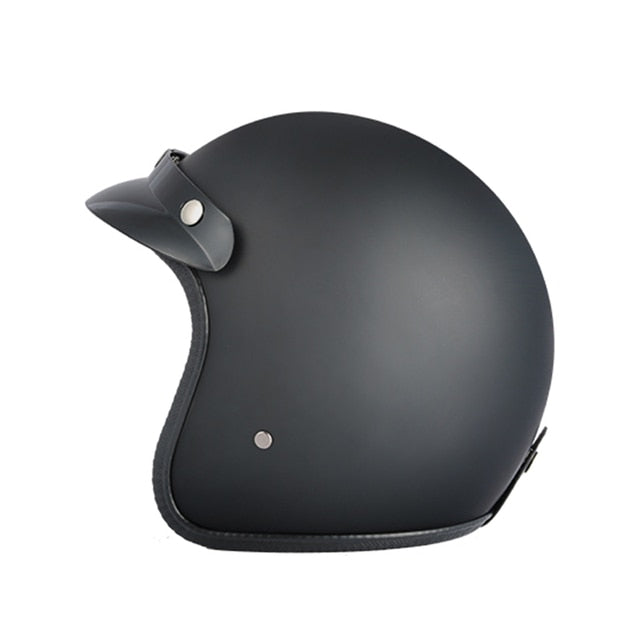 Black Skull Wing Vintage Open Face Motorcycle Helmets Dot Sport Out Door