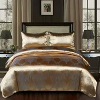 Thumbnail for Baroque Jacquard Luxury European Wedding American Satin Bedding Set