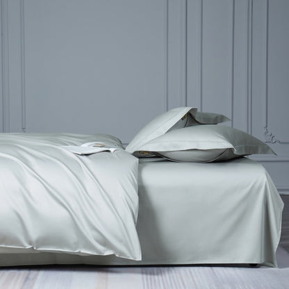 Luxury Blue Grey Solid Color Premium Hotel Grade Duvet Cover Set, 1000TC Egyptian Cotton Bedding Set