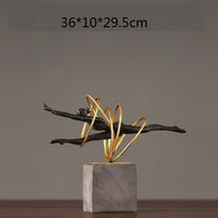 Thumbnail for Retro Ballet Girl Figurines Gymnastics Sport Sculptures and Statues Handcraft