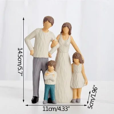 Family Child Modern Art Ornament Figurine Decor Crafts Sculptures and Statues