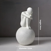 Thumbnail for Nordic Abstract Resin Sculptures and Statues Miniature Ornaments Crafts Gifts