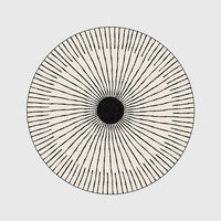 Thumbnail for Nordic Modern Black White Circle Strip Round Geometric Rugs and Carpets