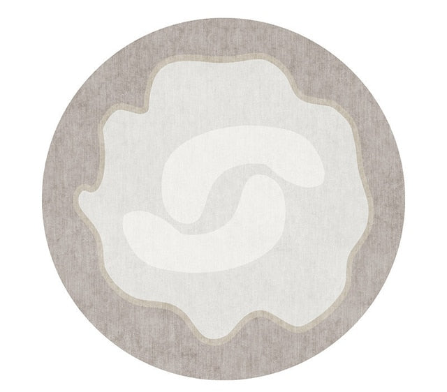 Nordic Stone Pattern Round Carpets Living Room Rugs Large Size for Kids Room