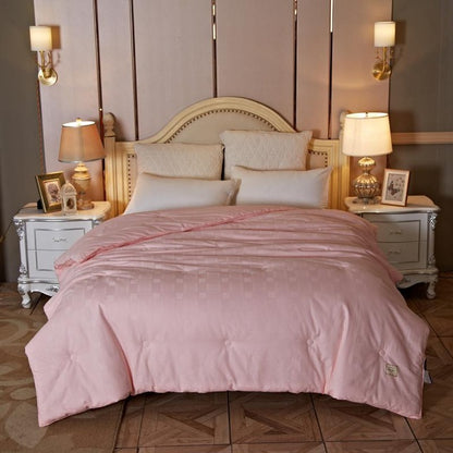 White Pink Comforter Lightweight Blankets Ultra Soft Breathable Machine Washable
