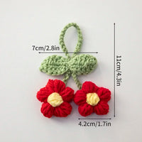 Thumbnail for Cute Crochet Flowers keychain Hanging Decoration Wedding Gift Artificial Flora