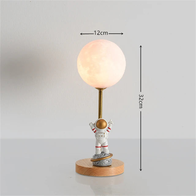 Kids Girls Astronaut Moon Lighting LED Bedroom Bedside Romantic lamp