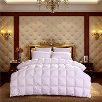 Thumbnail for Luxury Pink White Goose Down Comforter King Queen Size Reversible